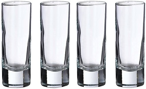Lillian Rose Set of 4 Tall Shot Glasses, 4, Clear