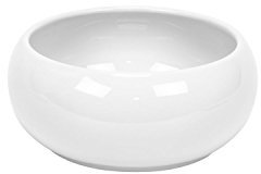 Polnix Keramik Übertopf Schale rund Pflanzschale Vase Blumentopf D 14 cm Weiss