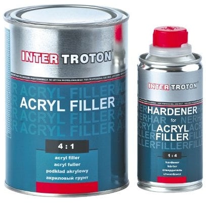 Troton Inter 2K Acryl Füller Grundierung Primer HS 4:1 0,8L Weiß + Härter 0,2L