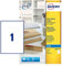 Avery J8567-25 Adressetiketten (1 Etikett pro Blatt, 210 x 297 mm) 25 Stück transparent