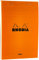 Rhodia 16260C Notizblock (yellow legal pad, DIN A5, 14,8 x 21 cm, geheftet, 80 Blatt, kariert, 80g) 1 Stück, orange