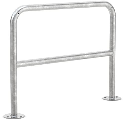 Anlehnbügel 9211 | mit Knierohr, 1000mm, Verzinkt, zum Aufdübeln | für 2 Fahrräder | Standsicherheit und Diebstahlschutz | robust, wetterfest | Fahrradständer Boden | Fahrradbügel | Halterung