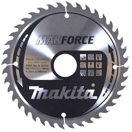 Makita MakForce Saegeblatt, 170 x 30 mm, 40Z, B-32312