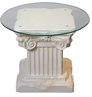Antikes-Wohndesign Runder Beistelltisch Blumensäule Couchtisch