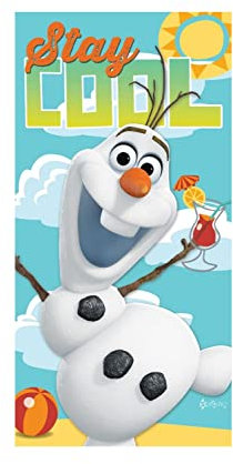 Disney Frozen Olaf Stay Cool Strandbadetuch, Baumwolle, 70 x 140 cm