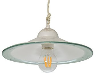 VANNI LAMPADARI - Lampadario a Sospensione Mimosa- Lampadario Camera da Letto in Ceramica- Lampadario Soggiorno Decorato a Mano- Lampadario Cucina- Lampadario Cameretta, 30 cm, Verde