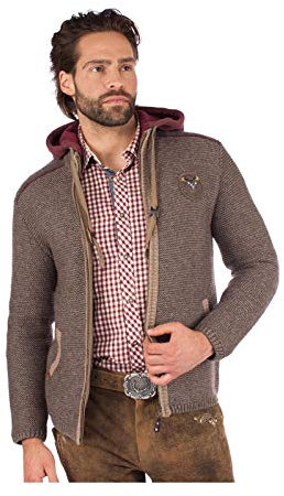 Spieth & Wensky Herren Strickjacke Dakar braun 3XL