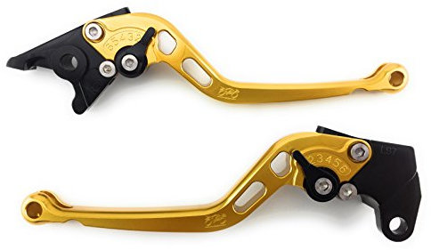 aVDB-moto Kupplungshebel Kupplungshebel & Bremshebel Set CNC Aluminium kompatibel mit GSXR 1000 K1 K2 K3 K4 2001 02 03 2004 (gold, schwarz)