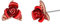 Suplight Silver Red Rose Earrings Wedding Bridal Jewerly Minimalist Floral Flower Leaf Ear Studs Gifts for Women
