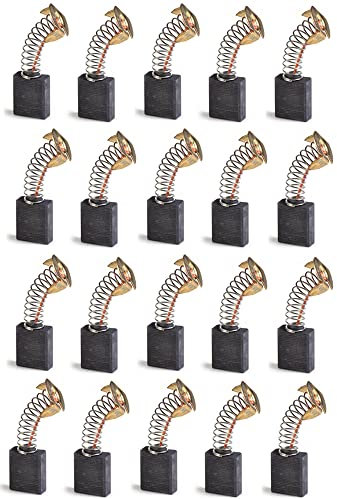20 Stück Motorkohlebürsten, BE-TOOL Kohlebürstenersatz für elektrischen Winkelschleifer, 153# (6,5 x 13,5 x 18 mm) Kohlebürste für Elektrowerkzeug