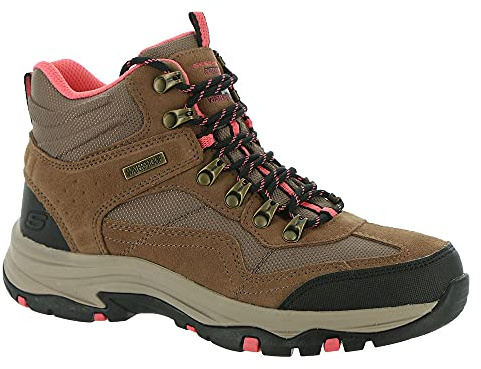 Skechers Damen Stiefelette, Tan Suede Textile Coral Trim, 37 EU