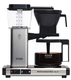 Moccamaster KBG Select, Filter Coffee, Coffee Makers, Brushed, UK Plug, 1.25 Liters