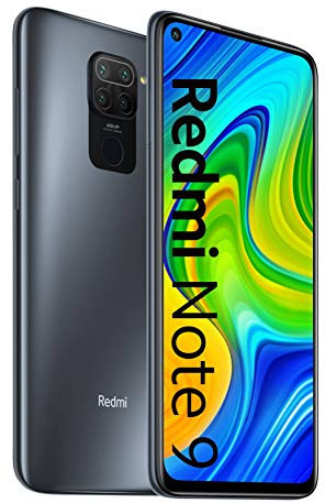 Xiaomi Redmi Note 9 4GB+128GB, 6.5 DotDisplay, MTK Helio G85, batteria grande 5020Mah, Onyx Black, versione ufficiale UK + 2 anni di garanzia