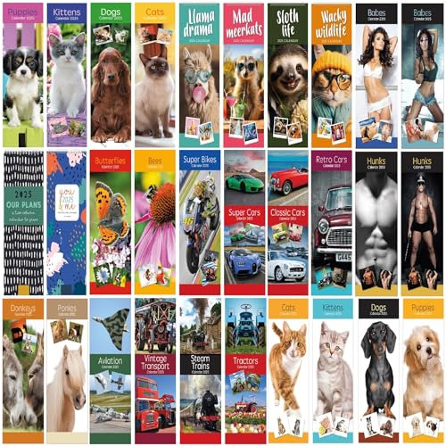 2021 schmaler Kalender für Neujahr, 1 Monat, Wandkalender und Taschenkalender (zufälliges Design)