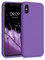 kwmobile Custodia Compatibile con Apple iPhone X Cover - Back Case per Smartphone in Silicone TPU - Protezione Gommata - viola ametista