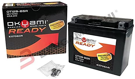 Okyami Batteria OT12B-BSR 12V 10Ah CCA210 Precaricata Sigillata