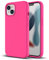 ZUSLAB Custodia in Vero Silicone Compatibile con Apple iPhone 13 6.1 pollici (2021), Cover Sottile in Gomma Gel Morbida - Rosa Caldo