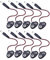 Fasizi 10pcs 9V Battery Connector Cable Clip with 2.1 x 5.5 mm Male DC Power Plug T Type for Arduino