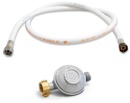 KEMPER - Kit détendeur 28 mbar vissable gaz Butane + Tuyau gaz flexible 2 m à embouts vissables Chauffages Cuisinières Réchauds Gaz