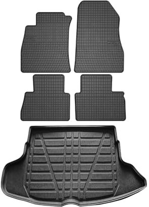 OMAC Fußmatten & Kofferraumwanne Set kompatibel mit Nissan Juke 2010-2019 Untere Gummi TPE 5X