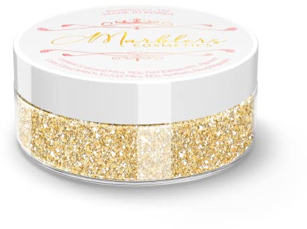 MARBLERS Cosmetic Grade Fine Twinkle Glitter [Silk Beige] 0.18oz (5g) | Non-Toxic | Vegan | Cruelty-Free | Eyeshadow, Nail Polish, Nail Art | Festival, Rave & Party Makeup | Body & Face