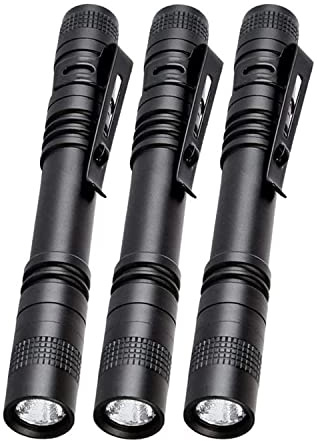 POCKETMAN Mini Taschenlampe mit Clip LED 500 Lumen Pen Taschenlampe (1 Packung)