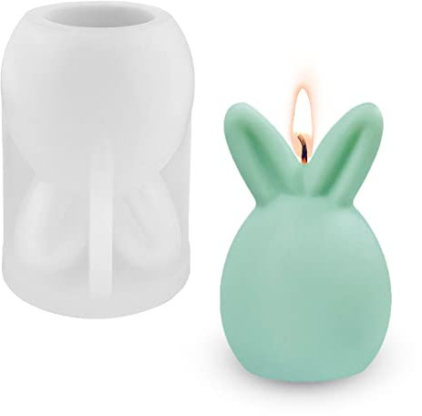 Osterhase Kerzenform Silikonform Ostern Kaninchen Silikonform Gießform Ostern Hase Deko Silikon Osterhase Seifenform Hasenform Gipsform Hasen Silikonform für Kerzen Seifen Schokolade Ostergeschenk