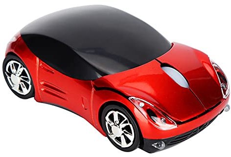 Souris sans Fil 2.4 GHz, Souris en Forme de Voiture Classique avec Récepteur USB, Souris Optique Ergonomique pour Ordinateur Portable PC Enfants Filles Petites Mains