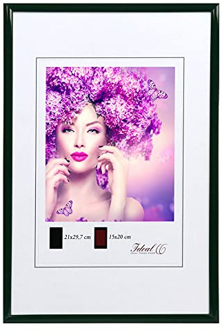 IDEAL TREND New Lifestyle Kunststoff Bilderrahmen Kunststoffrahmen Bildhalter Bildträger: Farbe: Grün | Format: 13x18