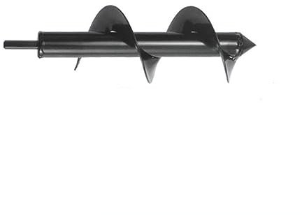 Garden Planter Spiral Drill Bit Hex Shaft Auger Yard Gardening Planting Post Hole Digger Tools,Black,8cmx25cm