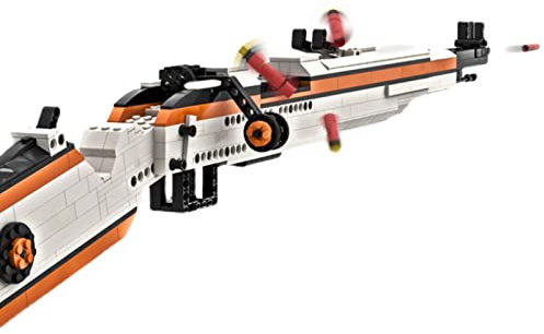 SAYN Technik Gewehr mit Schussfunktion Bausteine Bausatz - Technik 98K Gewehr Pistole Modell mit Schussfunktion und Kugel, Kompatibel mit Lego Gewehr, 900+ Klemmbausteine Teile