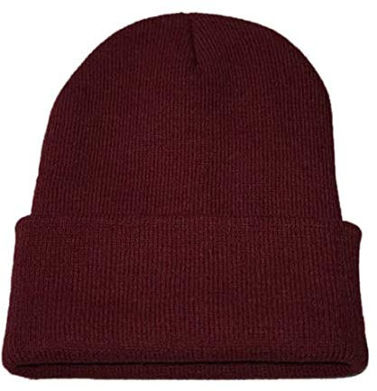 Warmer Slouchy-Hut, der Unisex-Hip-Winter-Hop-Ski-Baseballmützen strickt Waschmittel Caps Outdoor (Wine, One Size)