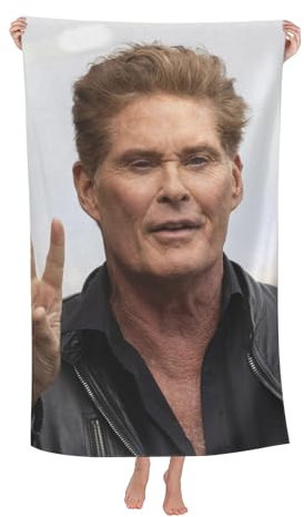 Aoopduhs David Star Hasselhoff Strandtuch Badetuch Stranddecke Schnelltrocknendes Handtuch Strandbadetücher für Reisen Schwimmen Pool Yoga Fitnessstudio