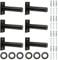 Hapihom 6PCS Wall Mounted Weight Plate Holder - Fit 2 Plates, 300 Lbs Capacity Storage Rack With Protective Rubber Ring for Home Gym