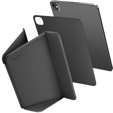 tomtoc Smart Folio Cover per iPad Pro 13 Pollici 2024 M4 OLED, Custodia Protettiva Rimovibile e Sottile con 4 Modalità di Utilizzo e Materiale in Fibra di vetro Ultraleggero,Cover Magnetica per Pencil
