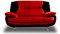 Imebel 2 Sitzer Sofa Onyx - Kunstleder Wohnzimmersofa - Loungesofa Couch für 2 Personen - Chromfüße, HR-Kaltschaum - 168 cm x 87 cm