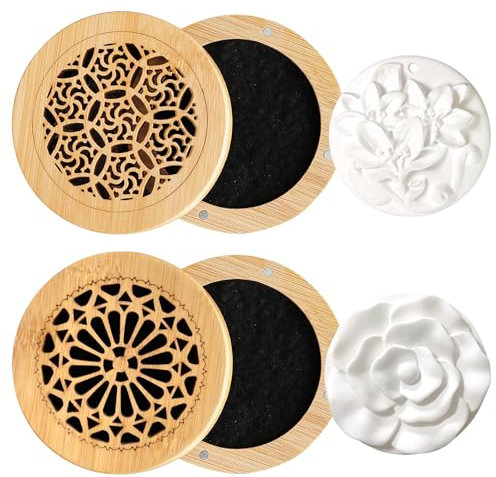 Juego de 2 piedras aromáticas para aceites esenciales, con piedra aromática, para coche, dormitorio, salón y spa
