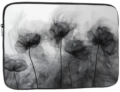 Black Ink Lotus Laptop Sleeve 13 Zoll Stoßfest Schutzhülle Notebook Hülle Tablet Aktentasche Tragetasche Schwarz 13 Zoll