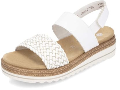 Remonte Damen Riemchensandalen D0Q56, Frauen Sandalen,lose Einlage,Riemen,Riemchen,halteriemen,Sommerschuhe,Freizeitschuhe,Weiss Kombi (80),36 EU