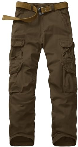Faysfad Men's Cargo Trousers Combat Military Tactical Stretch Work Pants | Durable breathable and wear resistant, 10 pockets and articulated knees for hiking, hunting, fishing, camping, walking
