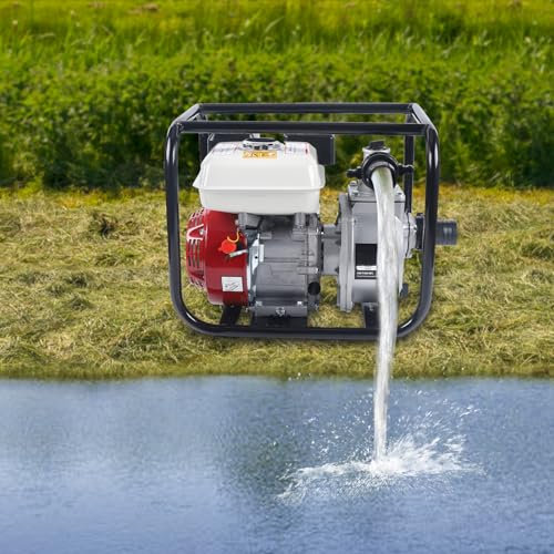 Tauchpumpe 210cc (4.8KW, Maximale Hubhöhe 28m, Maximale Ansaugung 7m, 3600rpm, Benzin und 4-Takt-Motoröl)