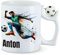 GRAZDesign Fußballer Tasse mit Namen personalisiert für Fußballer, Kinder und Erwachsene 330ml