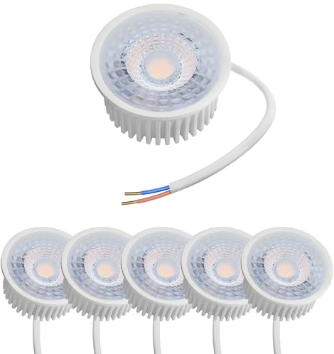 Oktaplex 6er Set Nizza LED Spots Module 230V ultra flach GU10 230V Ersatz | 23mm Einbautiefe, 1,9W, 3000K Warmweiß, 345lm Einbauspots Leuchtmittel