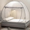 ZIQINPSQ Mosquitera desplegable para camas con parte inferior, toldo de cama, mosquitera plegable portátil para dormitorio y viaje al aire libre (gris, King)