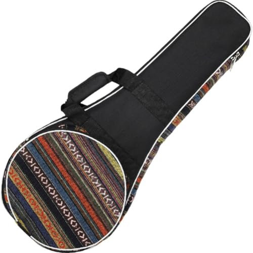 Zghhc Mandoline-Koffer, Mandoline-Oxford-gigbag Verstellbarem Schultergurt, Bunt Gestreifte Handtasche, Rucksack Für Saiteninstrumente