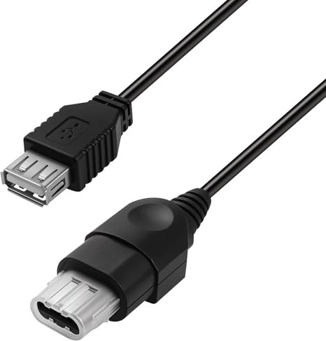 Vrllinking USB to Xbox Adapter Cable for Original Xbox Console Gen 1 & PC | 31in Controller Converter with OG Memory Card Port, Compatible with Guitar Hero Drums, Plug and Play Cord