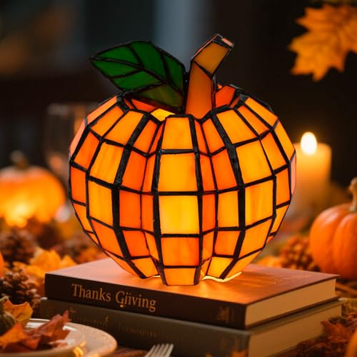 Xevinas Halloween Deko LED Kürbis Lichter, 16 X 20 Cm Kürbis Beleuchtet Autumn Decor, USB -Stromversorgung kürbis Lampe Für Halloween Dekoration, Harz K-ürbis Deko Überall in Ihrem Haus (A)