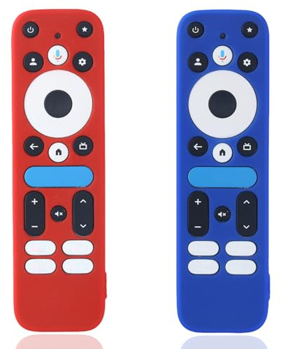 Schutzhülle für 2025 Onn Google TV Box 4K Pro Fernbedienung, kompatibel mit Onn Google TV-Fernbedienung, leicht, rutschfest, hautfreundlich, Silikon, 2 Stück