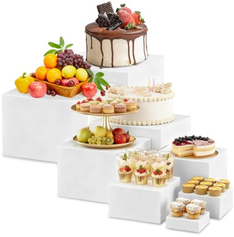 Alzate per Buffet, Alzatine per Allestimenti 8 pezzi supporto per cupcake Cake Stand Catering accessori buffet per dolci, matrimoni, cucina(PVC 3-10 inch)