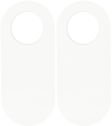 Gogogmee 2pcs Unfinished Wooden Door Knob Hangers Smooth Blank Wood Plaques for Crafts DIY Painting Home Hotel Office Decoration